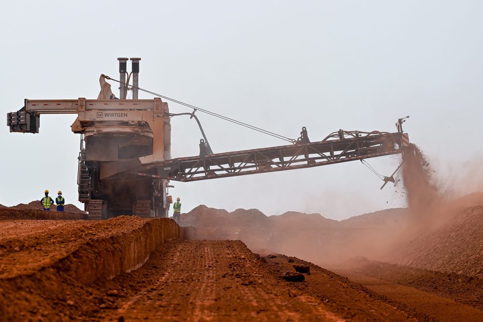 Chargement du minerai calibré